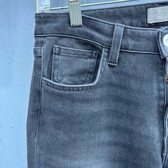 Fathers Daughter Denim,  Hanna Mid Rise Skinny in Charcoal, size 28 - Picture 7 of 11